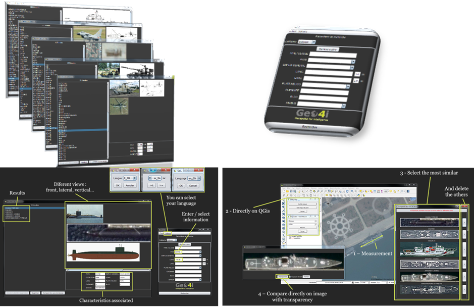 Help4i tool tool
used by the French armies
used by french armed forces
equipment identification tool
equipment identification tool
geospatial intelligence